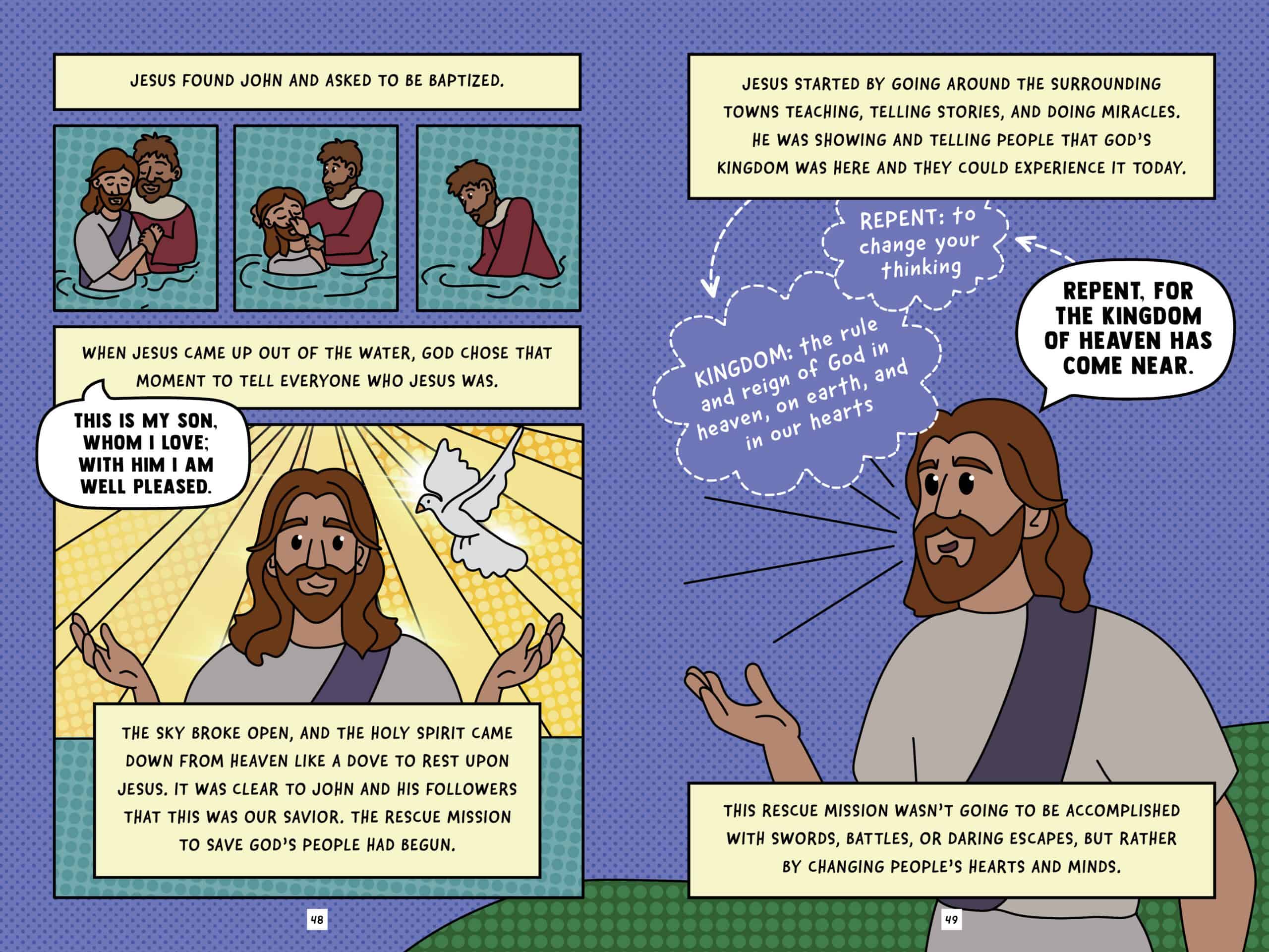 Kids 2026 Comic Book Jesus Baptism